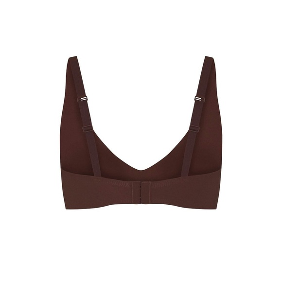 SKIMS Naked Plunge Bralette Wireless Bra in Cocoa - Picture 2 of 9